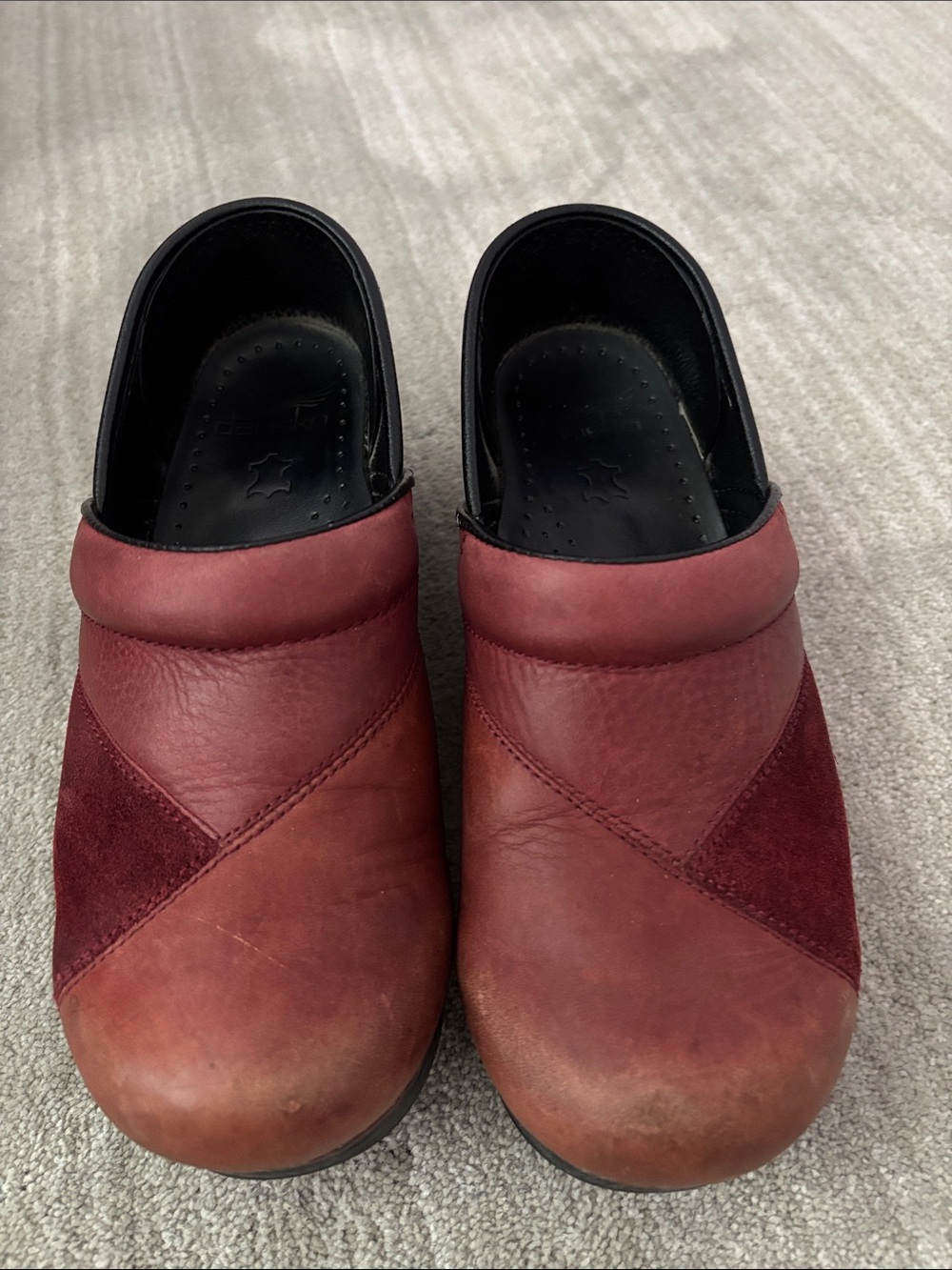 Dansko Slip-On Clogs in Burgundy